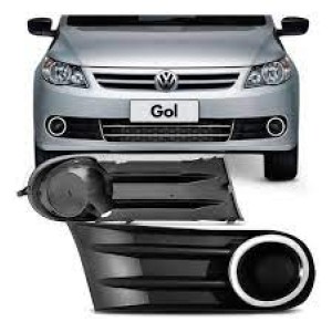 MOLDURA FAROL AUXILIAR GOL G5 09/10/11/12 SEM FURO COM FRISO CROMADO DIREITO