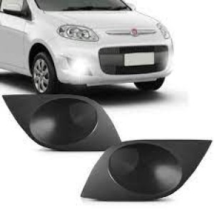 MOLDURA FAROL AUXILIAR PALIO 12/13/14/15 PRETA SEM FURO DIREITO