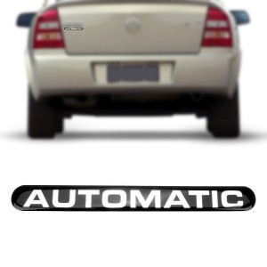 EMBLEMA (AUTOMATIC) ASTRA/ ZAFIRA 02/10 PRATA COM FUNDO PRETO RESINADO