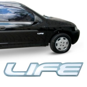 EMBLEMA (LIFE) CORSA/CELTA 03/06 TRANSPARENTE E CONTORNO GRAFITE