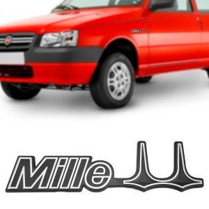 EMBLEMA (MILLE) UNO MILLE 93/95 PRETO E PRATA MODELO ALVORADA
