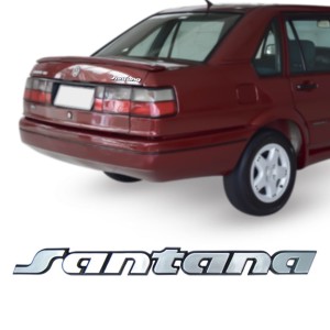 EMBLEMA (SANTANA) VW SANTANA 91/96 CINZA COM FUNDO PRETO