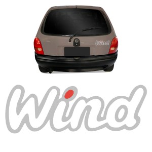 EMBLEMA (WIND) GM CORSA 94/96 CONTORNO CINZA PINGO VERMELHO