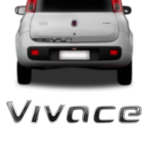 EMBLEMA (VIVACE) FIAT UNO 11/16 CROMADO