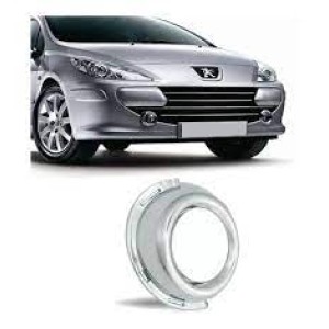MOLDURA FAROL AUXILIAR PEUGEOT 307 07/12 CROMADO DIR