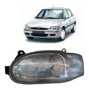FAROL FORD ESCORT ZETEC 97/01 CARCACA PRETA ESQUERDO