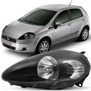 FAROL FIAT PUNTO 08/09/10/11/12 MASCARA NEGRA ESQUERDO