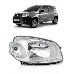 FAROL FIAT UNO VIVACE 11/12/13/14/15 CROMADO DIREITO