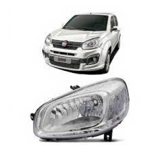 FAROL FIAT UNO 15/16/17/18 CROMADO  ESQUERDO