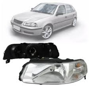 FAROL VW GOL G3 00/05 SIMPLES CROM SEM.DEFLE ESQ