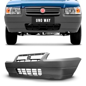 PARACHOQUE DIANTEIRO UNO ECONOMY WAY 08/09/10/11/12 CINZA TEXTURA COM FURO MOLDURA