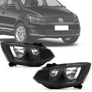 FAROL VW FOX 15/16/17/18 MASCARA NEGRA ESQUERDO