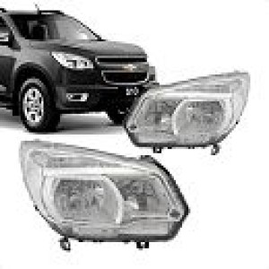 FAROL GM S10 12/13/14/15/16 CROMADO COM PROJETOR DIR