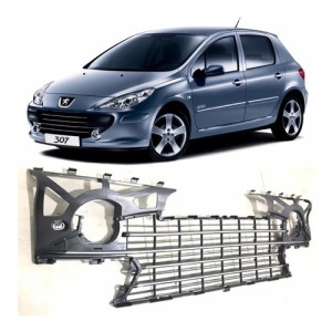GRADE PARACHOQUE PEUGEOT 307 07/08/09/10/11/12/13   COM FURO FRISO CROMADO
