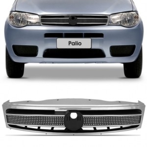 GRADE PALIO/SIENA/STRADA 04/05/06/07/08/09 PRETA COM FRISO E MOLDURA CROMADO