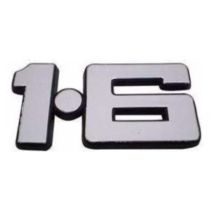 EMBLEMA (1.6) FORD CORCEL 78/86 CINZA COM FUNDO PRETO