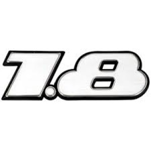 EMBLEMA (1.8) VW TODOS 91/96 CINZA COM FUNDO PRETO