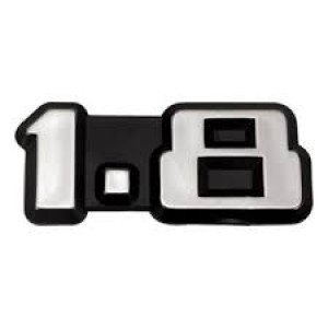 EMBLEMA (1.8) GOL/VOYAGE/SANTANA/PARATI/SAVEIRO CROMADO COM FUNDO PRETO