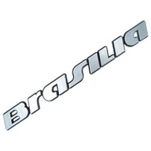 EMBLEMA (BRASILIA) TODOS MODELO 91/95 CINZA COM FUNDO PRETO