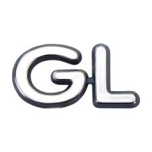 EMBLEMA (GL) FIESTA/ESCORT 97/99 CROMADO COM FUNDO PRETO