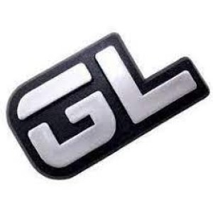 EMBLEMA (GL) FORD ESCORT 85/94 CINZA COM FUNDO PRETO