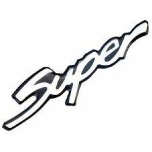 EMBLEMA (SUPER) CORSA 97/98 PEQUENO CROMADO E CONTORNO PRETO (RESINADO)