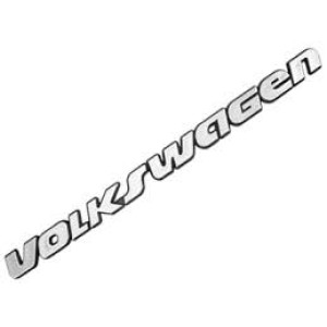 EMBLEMA (VOLKSWAGEN) VW TODOS 91/96 CINZA COM FUNDO PRETO