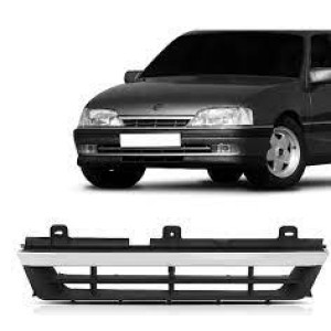 GRADE OMEGA 92/93/94/95/96 PRETA COM FRISO CROMADO